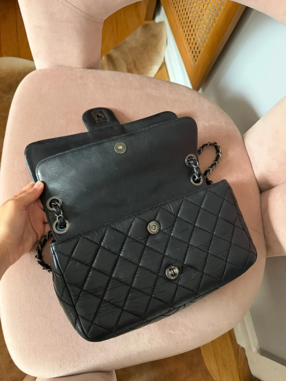 Authentic Chanel Paris-Dallas Métiers d’Art Black Lambskin Double Flap Bag